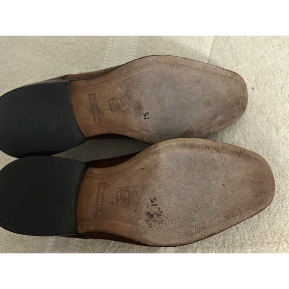 Johnston & Murphy Men's 12M Tan Cushioned Novick Cap Toe Lace Up Oxford Shoes - Picture 16 of 16